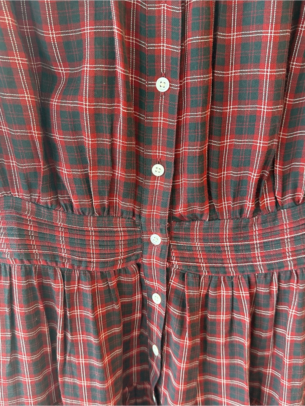 NWOT DÔEN Annika Dress Rouge Countryside Plaid - Picture 6 of 11